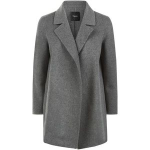 Theory grey Clairene wool cashmere coat XS P